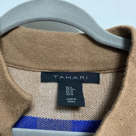 Tahari Carmel long Cardigan Sweater Open front Size M - Picture 3 of 5